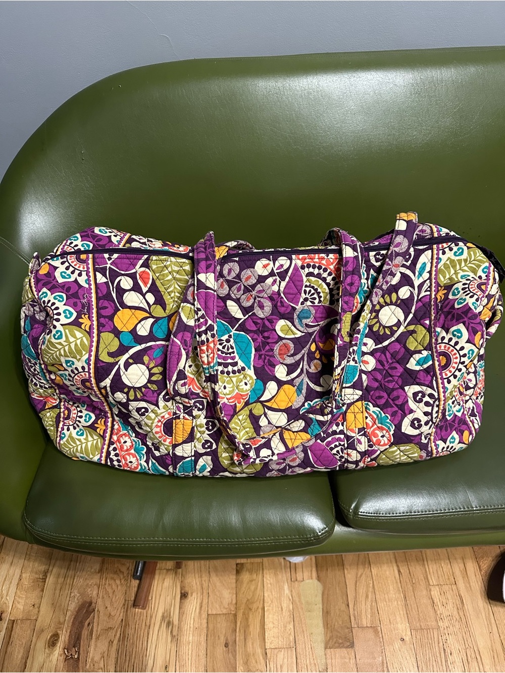 Vera Bradley Plum Crazy Travel Set (3 piece)
